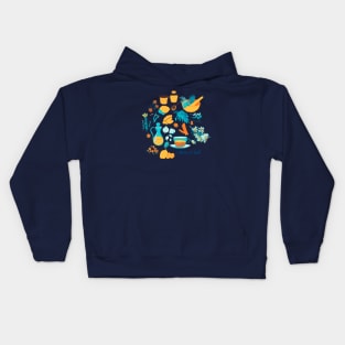 Medicinal Herbs Hand Drawn Kids Hoodie